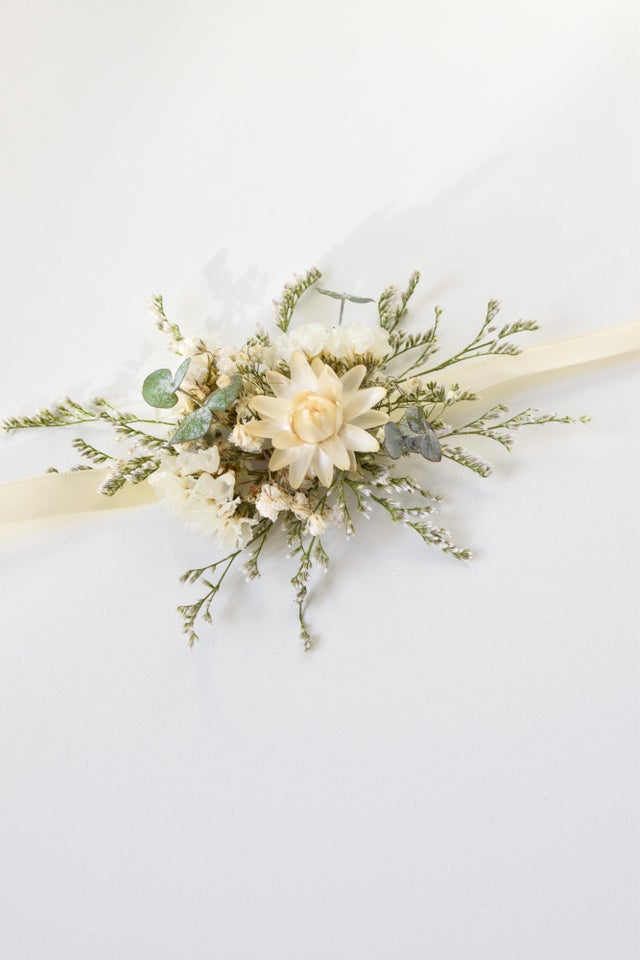 Dried Flower Wrist Corsages | Karinya Botanicals