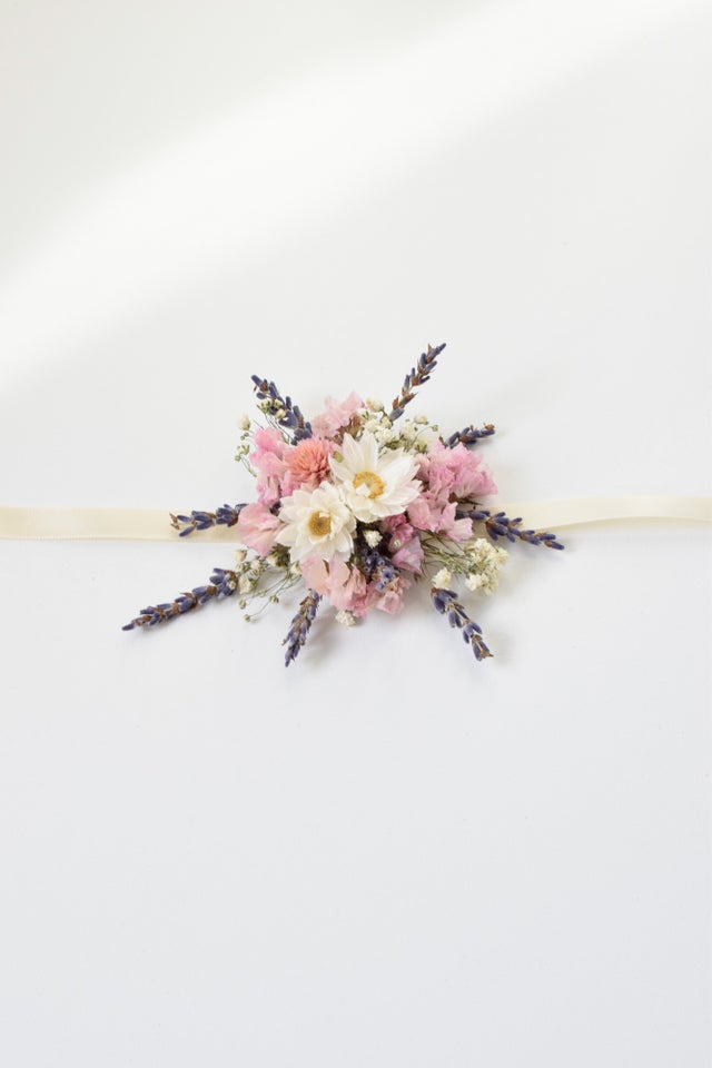 Dried Flower Wrist Corsages | Karinya Botanicals