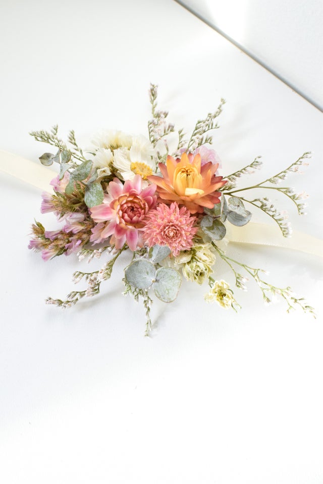 Dried Flower Wrist Corsages | Karinya Botanicals