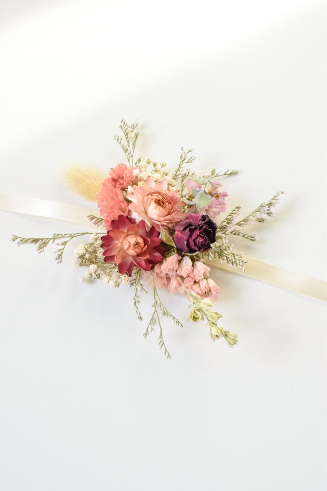Dried Flower Wrist Corsages | Karinya Botanicals
